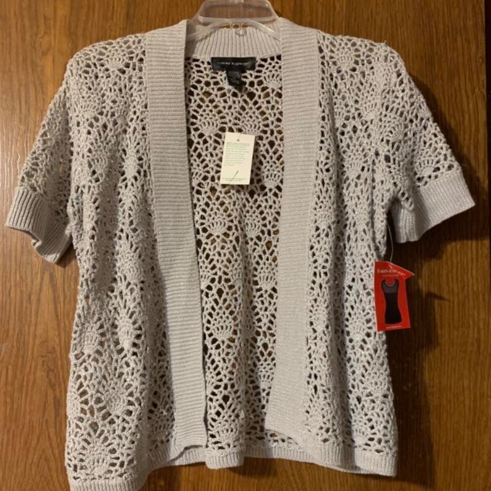 Silver Metallic Sweater